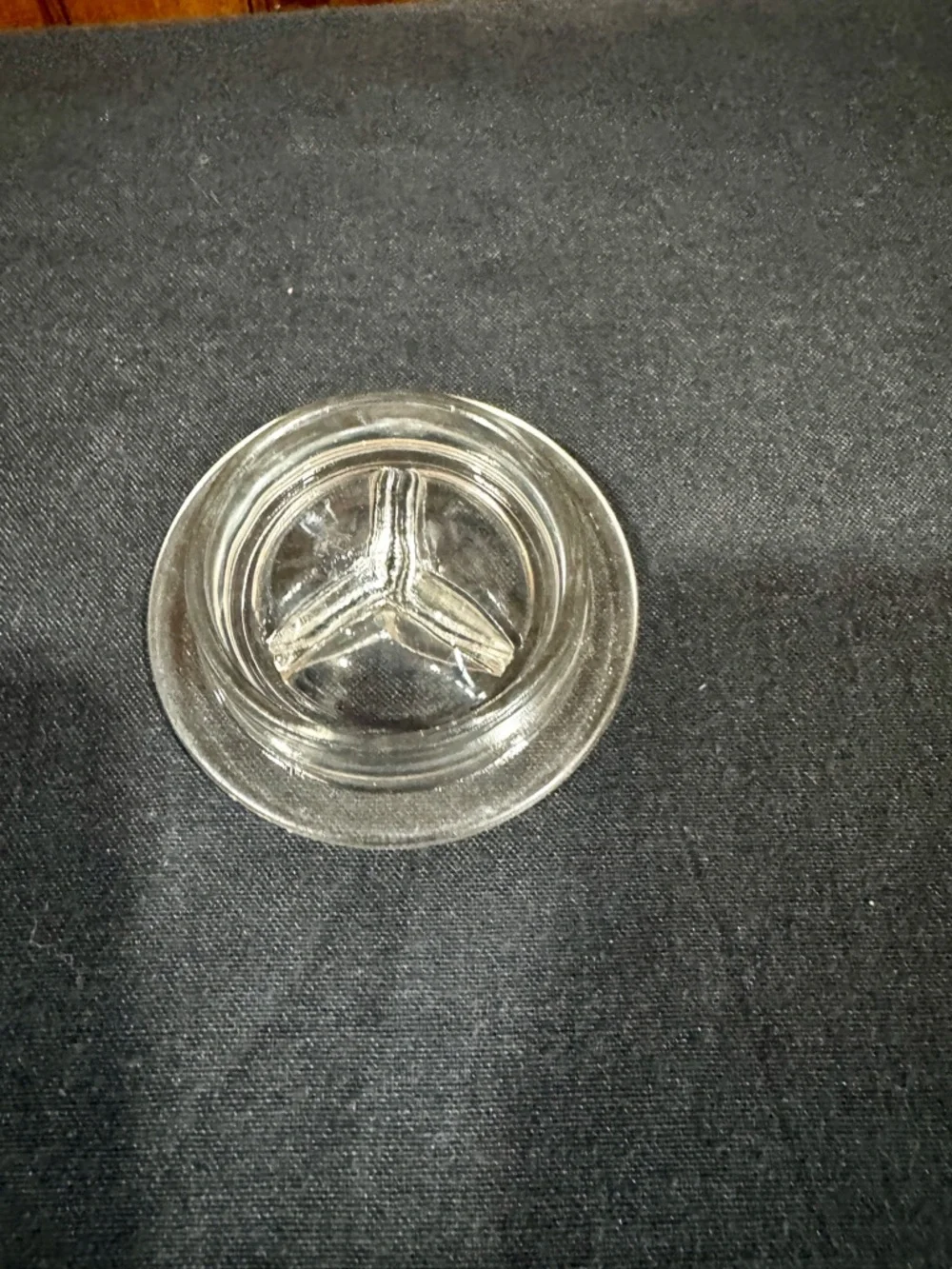 Vintage Clear Glass Chicken Waterer Base